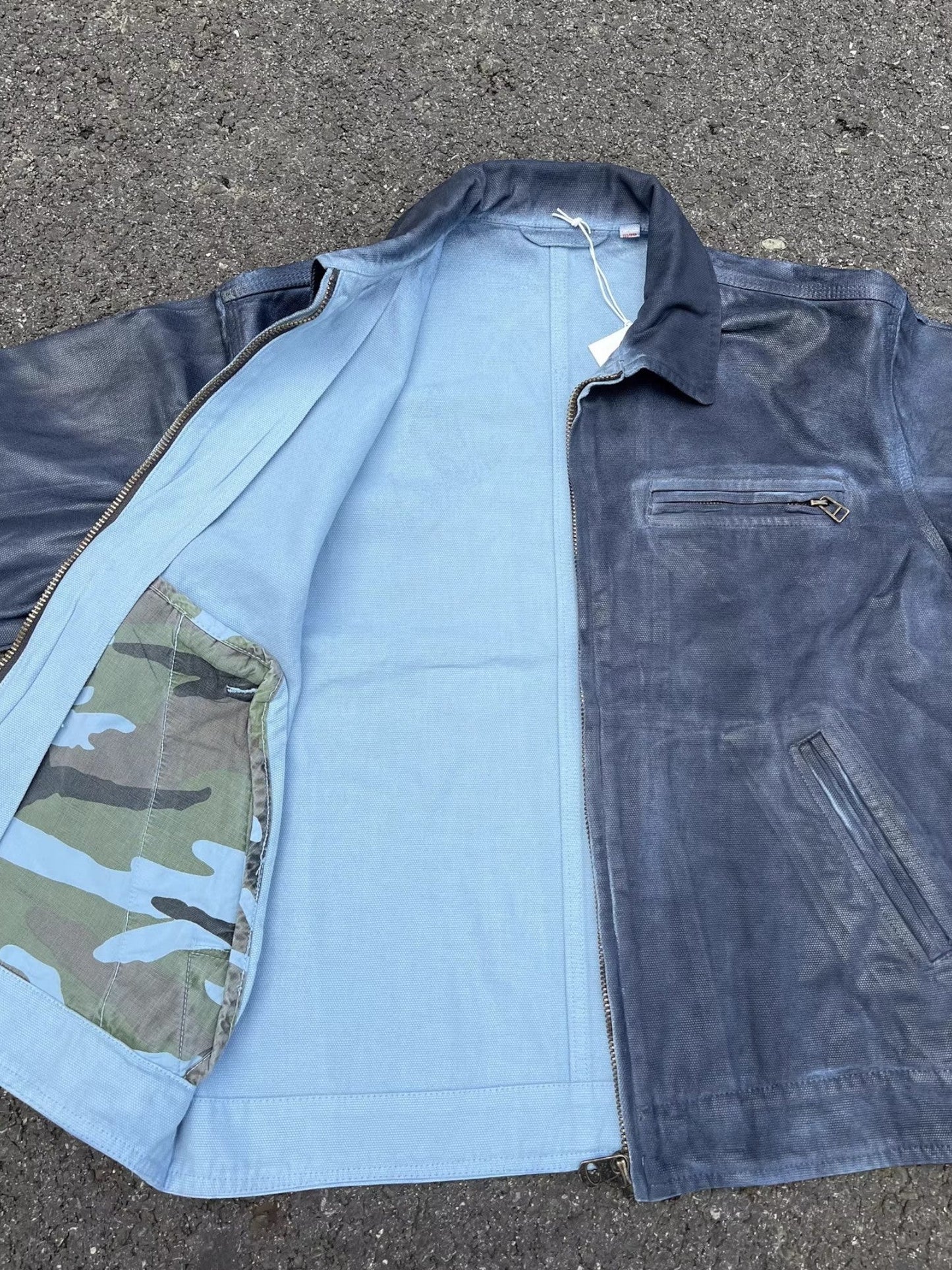 [ZETITI] DETROIT COLLAR-DYED JACKET st5037