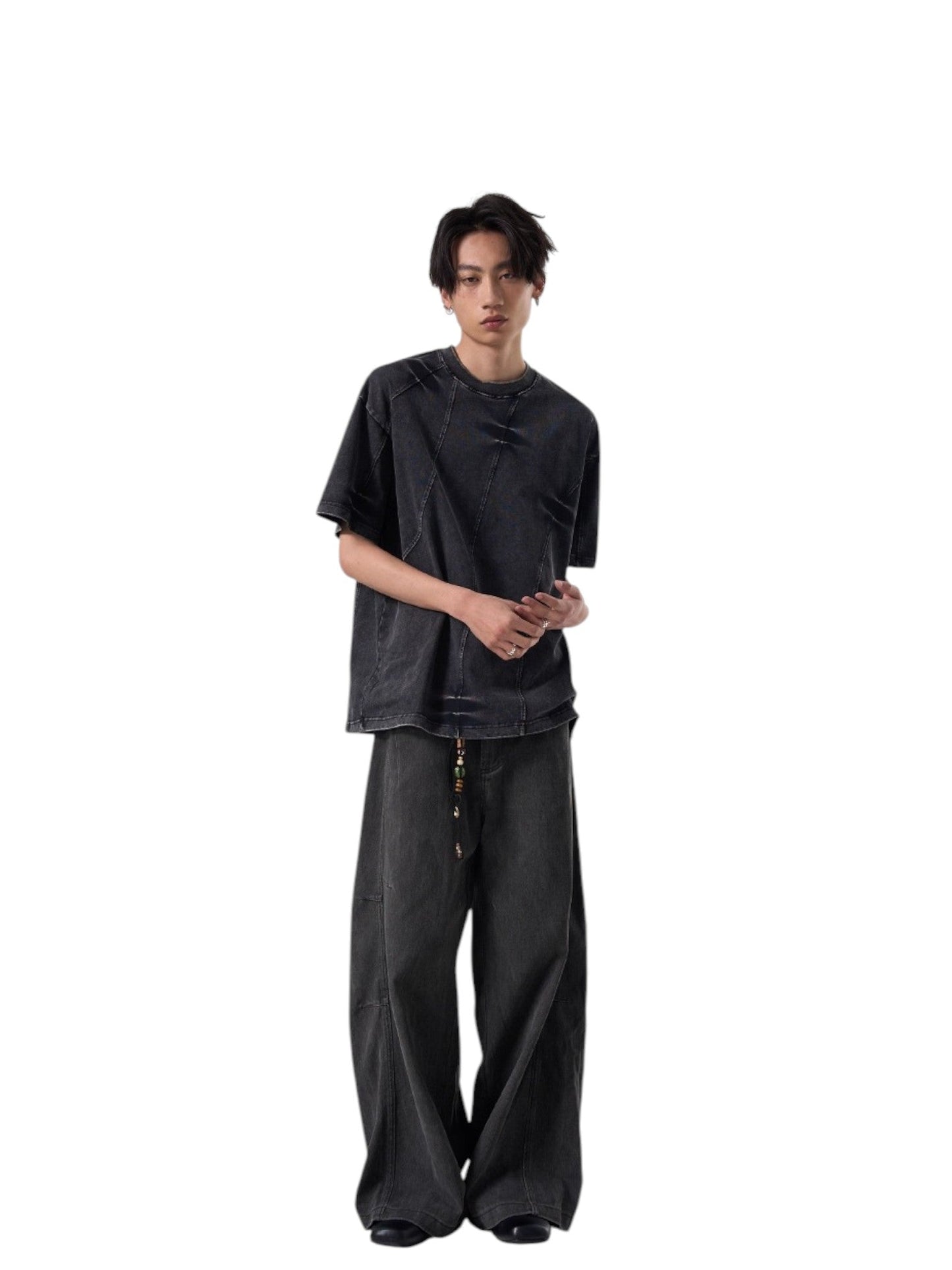 [ISIETS] DECONSTRUCTED WASHED T-SHIRT st5028