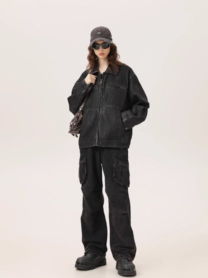 [ZETITI] DETROIT COLLAR-DYED JACKET st5037