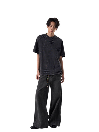 [ISIETS] DECONSTRUCTED WASHED T-SHIRT st5028