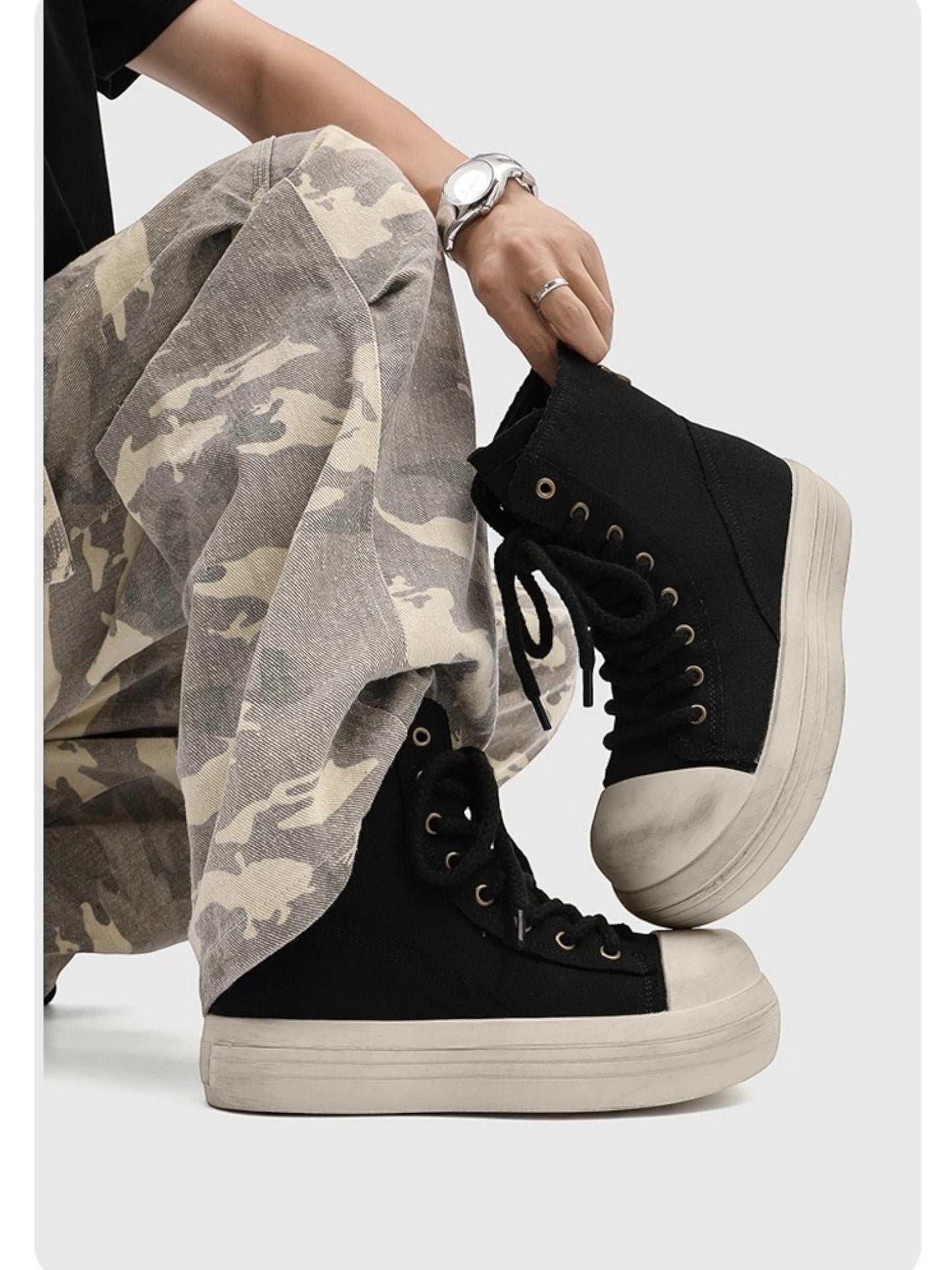 OVERSIZED TOE CANVAS SHOES st5043