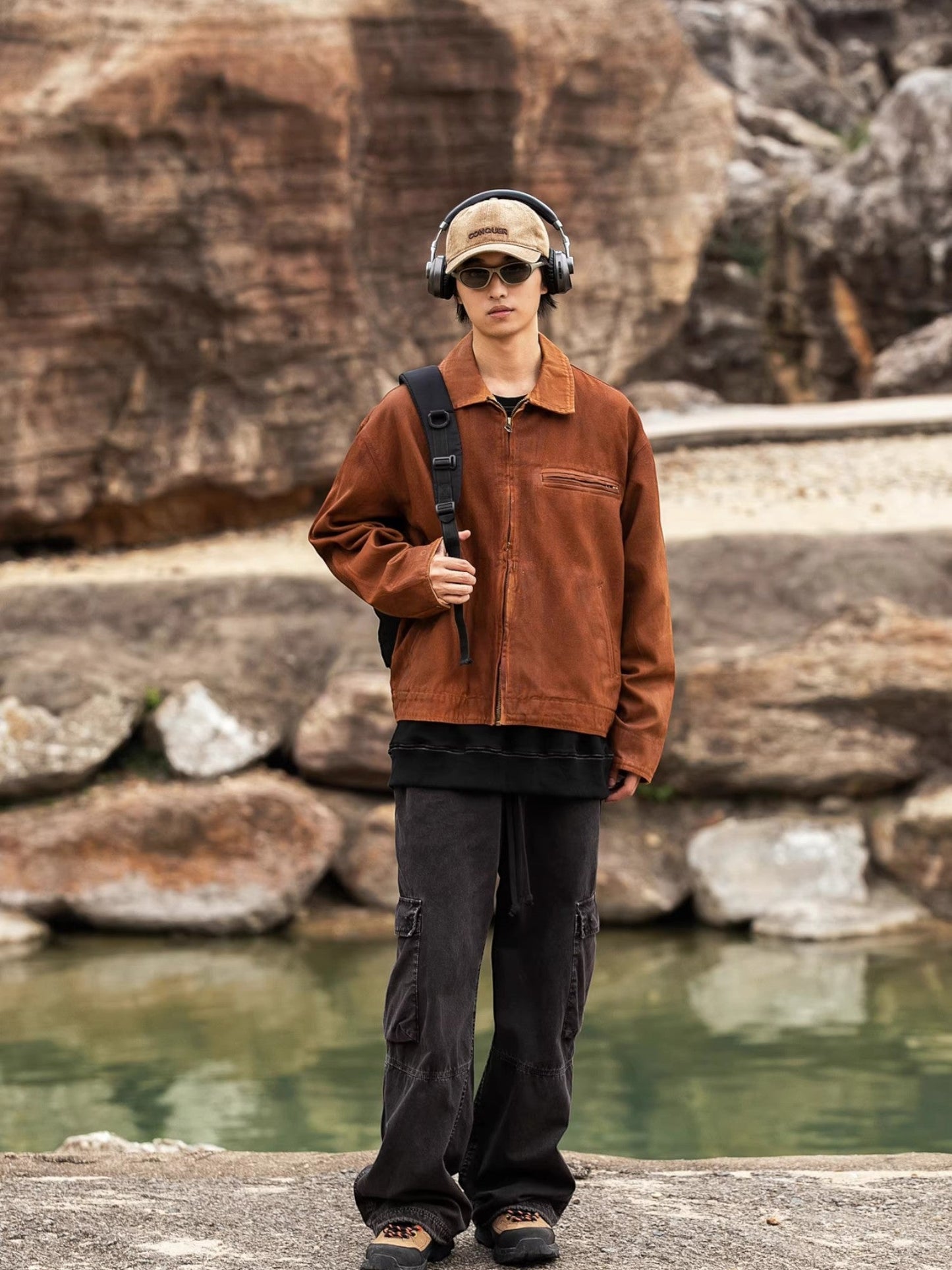 [ZETITI] DETROIT COLLAR-DYED JACKET st5037