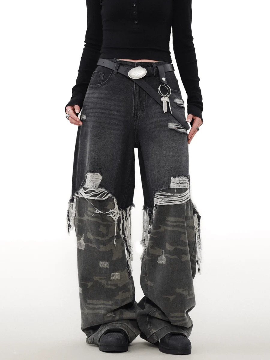 [MRNEARLY] camouflage washed pants st1846