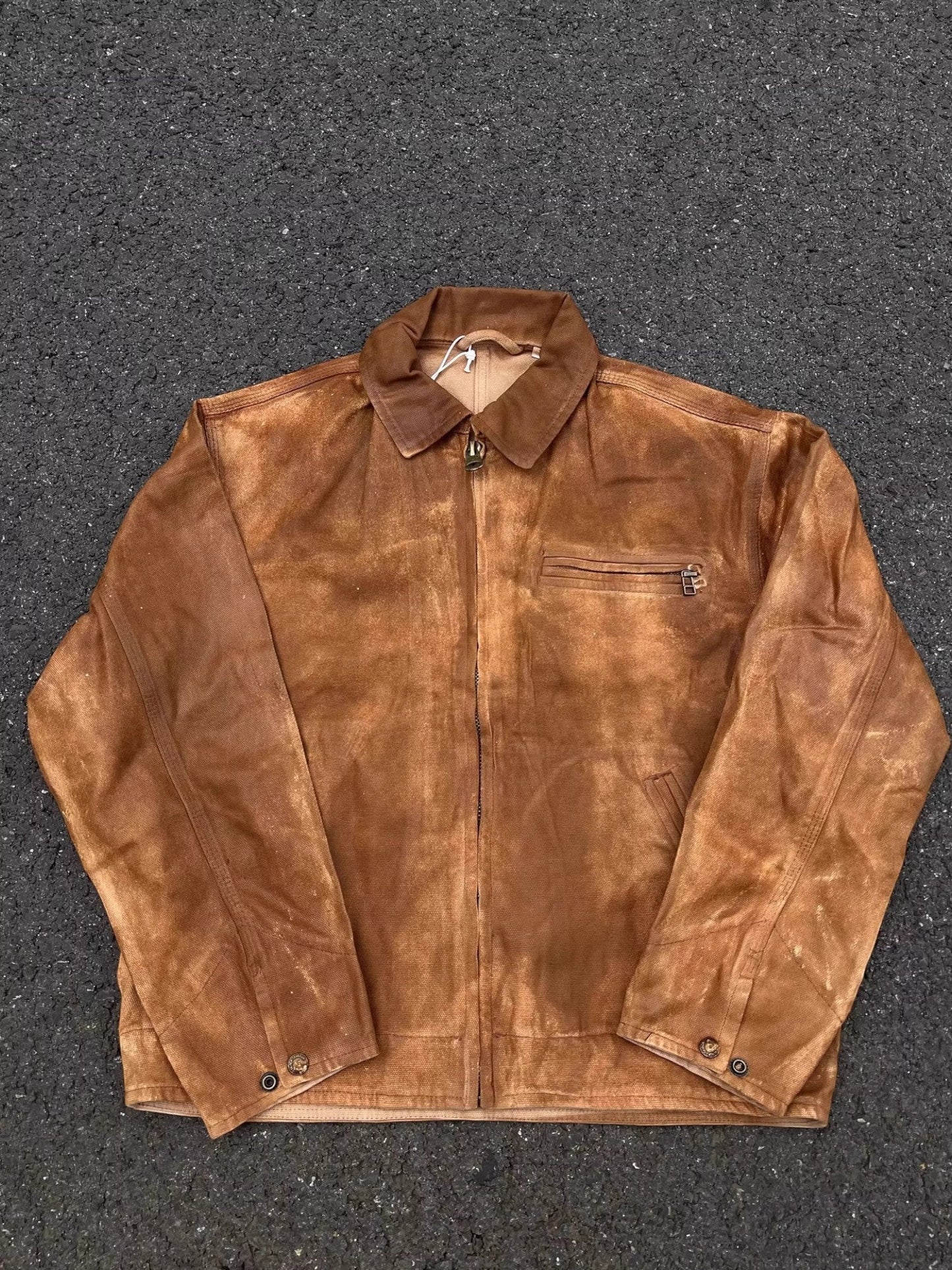 [ZETITI] DETROIT COLLAR-DYED JACKET st5037