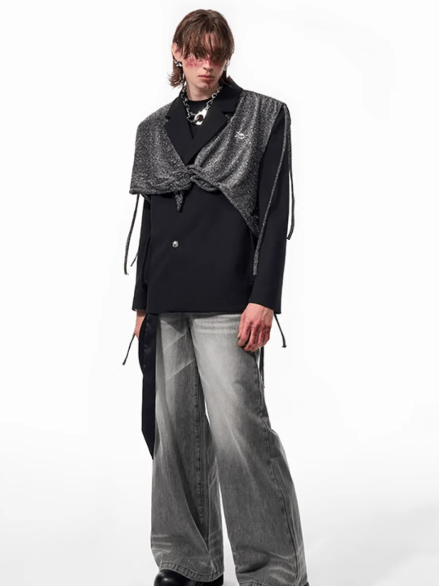 [STARTEXCEEDEND] two-piece layered suit jacket st1877