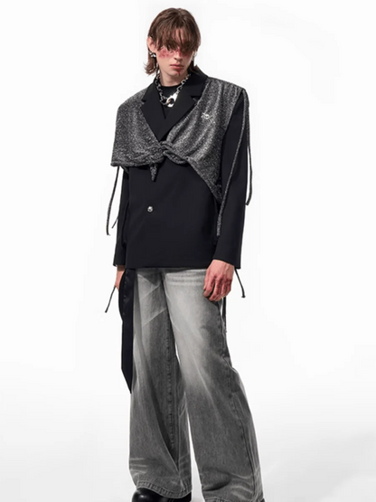 [STARTEXCEEDEND] two-piece layered suit jacket st1877
