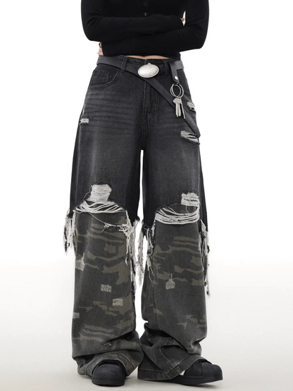 [MRNEARLY] camouflage washed pants st1846