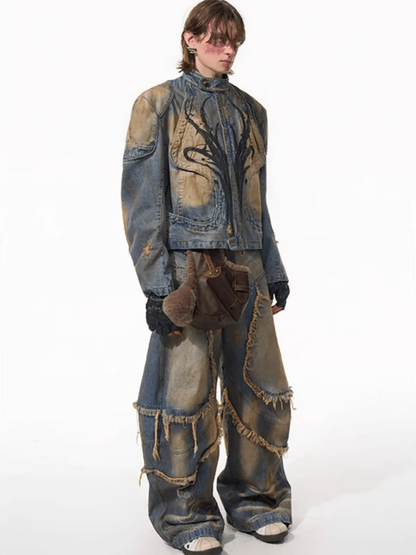 [STARTEXCEEDEND] denim jacket + bottoms st1882