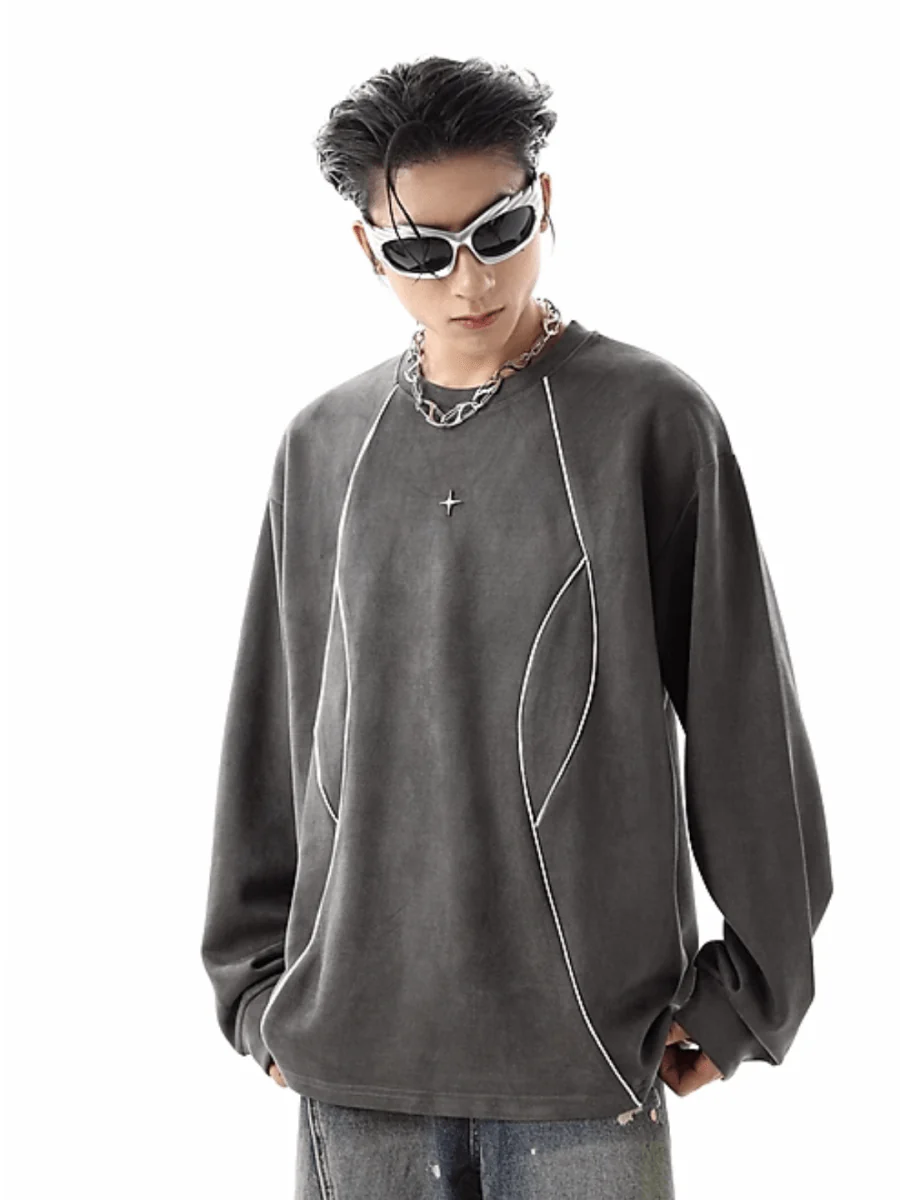 [TREND ST] round neck sweater st1856