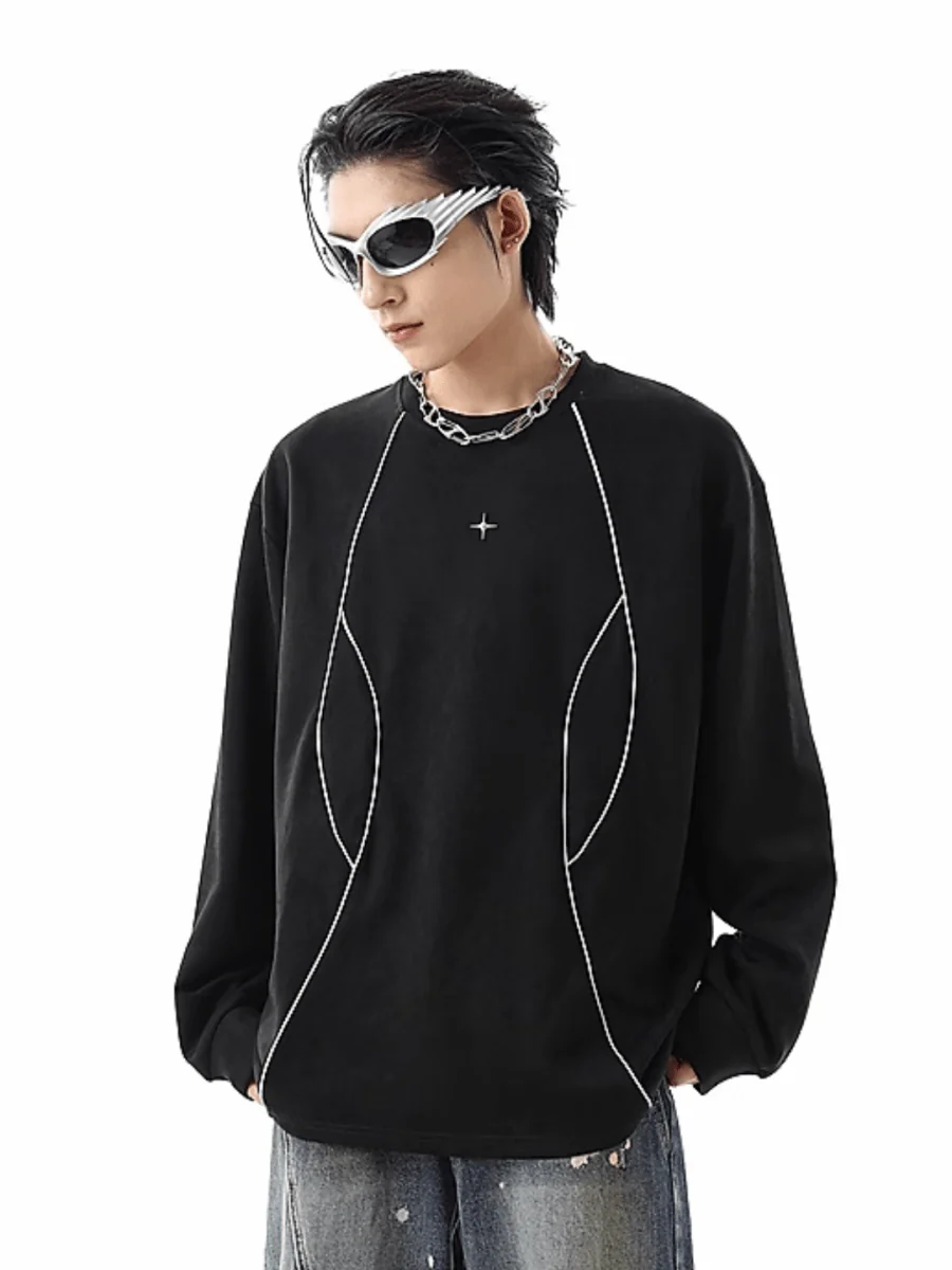[TREND ST] round neck sweater st1856