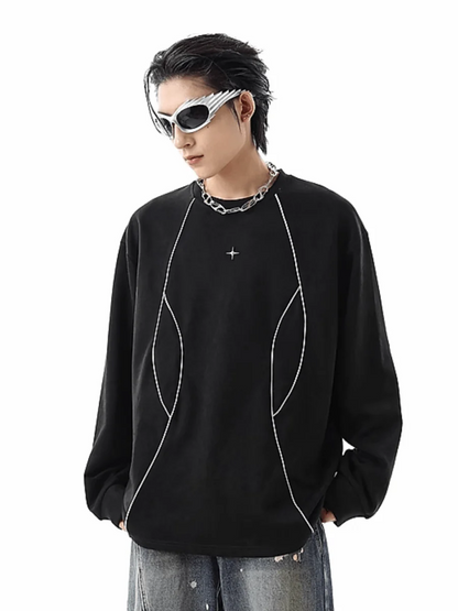 [TREND ST] round neck sweater st1856