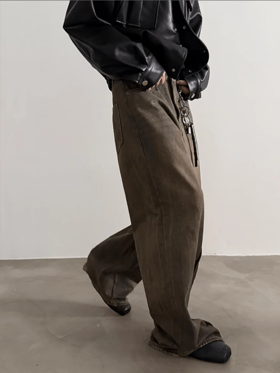 [GENESISBOY] Brown Wide Leg Jeans st1841
