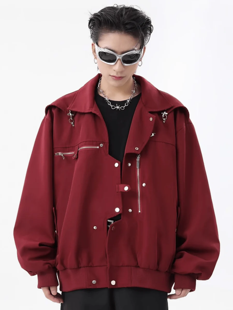 [TREND ST] niche design metal jacket st1854