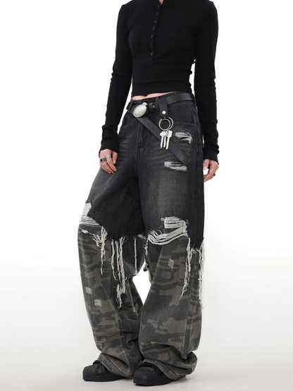 [MRNEARLY] camouflage washed pants st1846