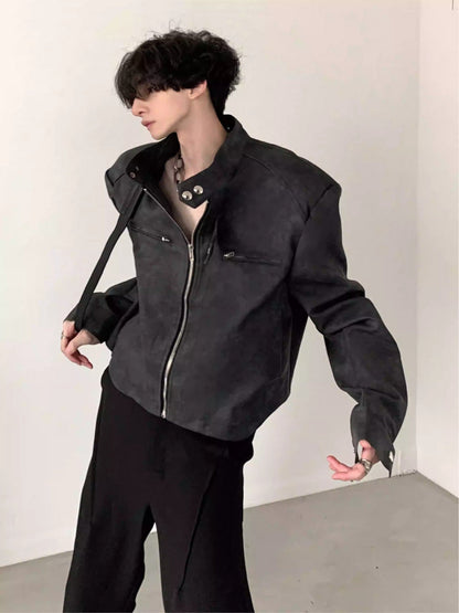 [AutumnWind] AGED RIDER CROP JACKET st5031