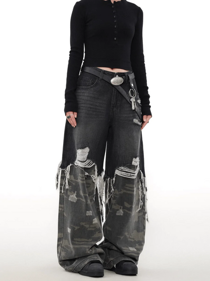 [MRNEARLY] camouflage washed pants st1846