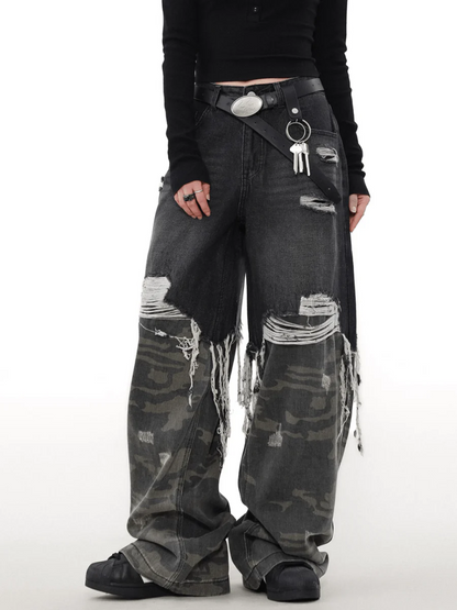 [MRNEARLY] camouflage washed pants st1846