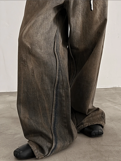 [GENESISBOY] Brown Wide Leg Jeans st1841