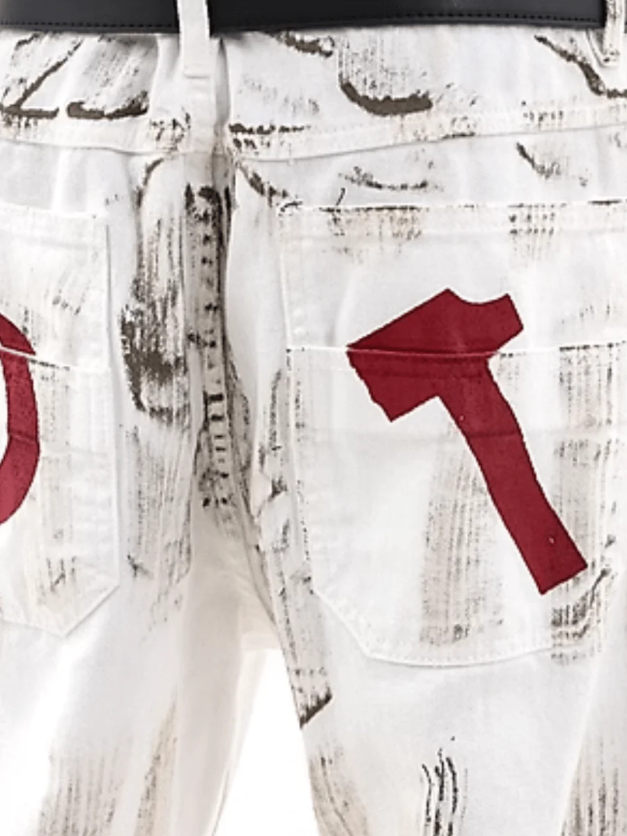 [TREND ST]white hole jeans st1852