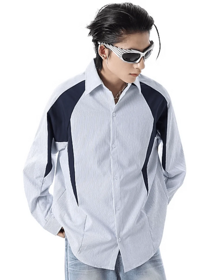 [TREND ST] striped shirt st1859