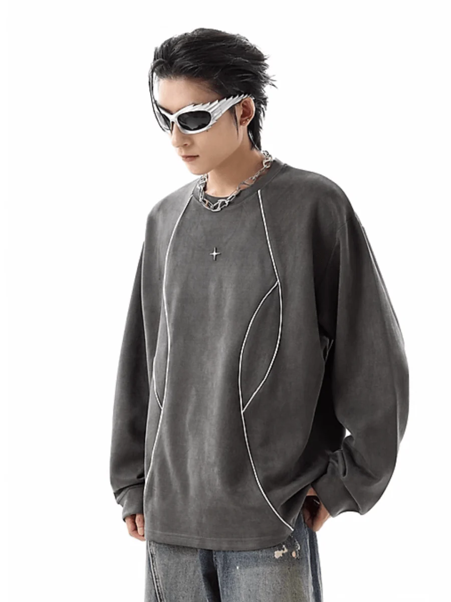 [TREND ST] round neck sweater st1856