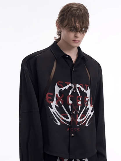 [STARTEXCEEDEND] Skeleton printing LOGO Jacket + Bottoms st1871
